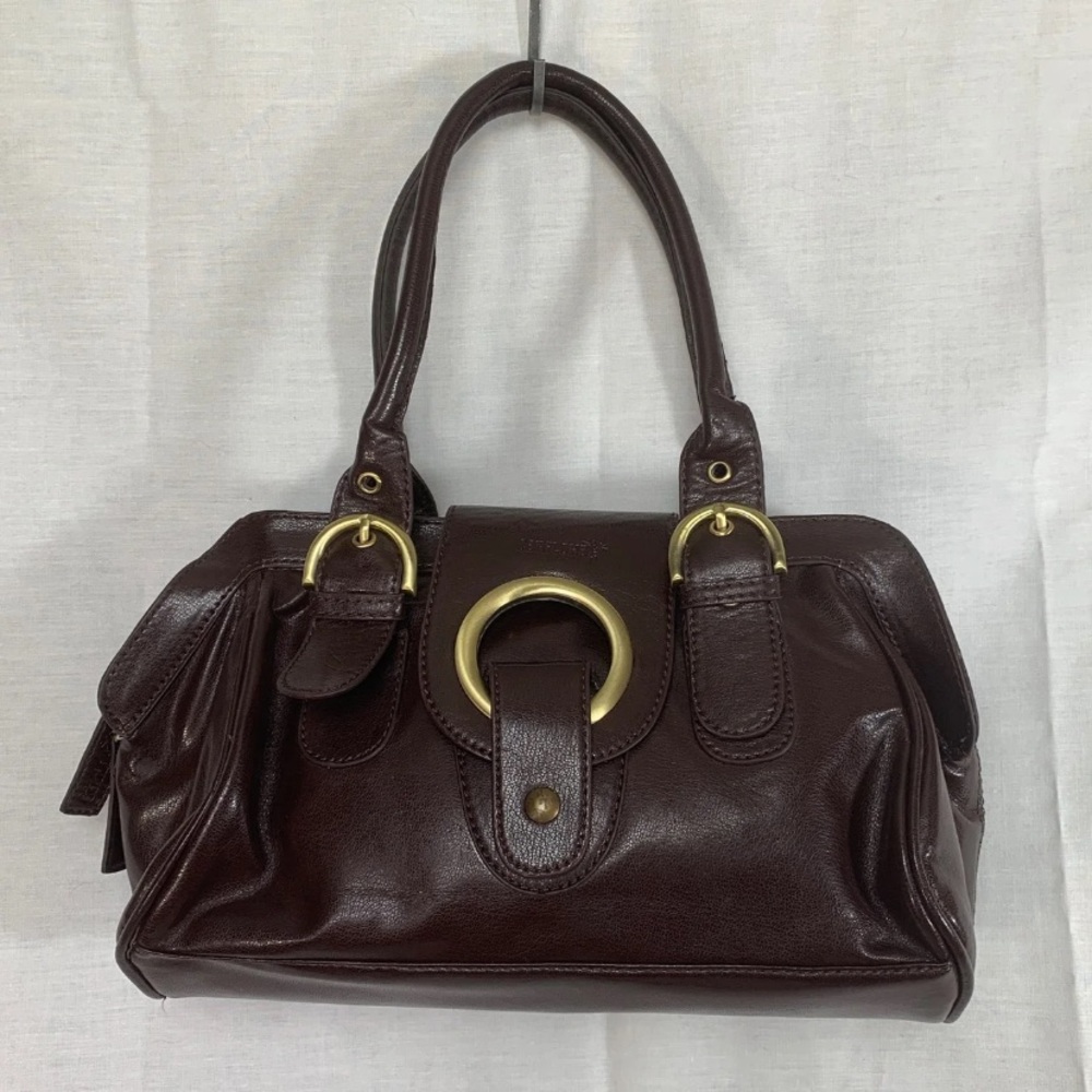 Brown Faux Leather Purse Handbag